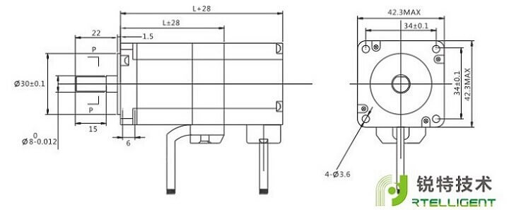 42系列步进电机尺寸图