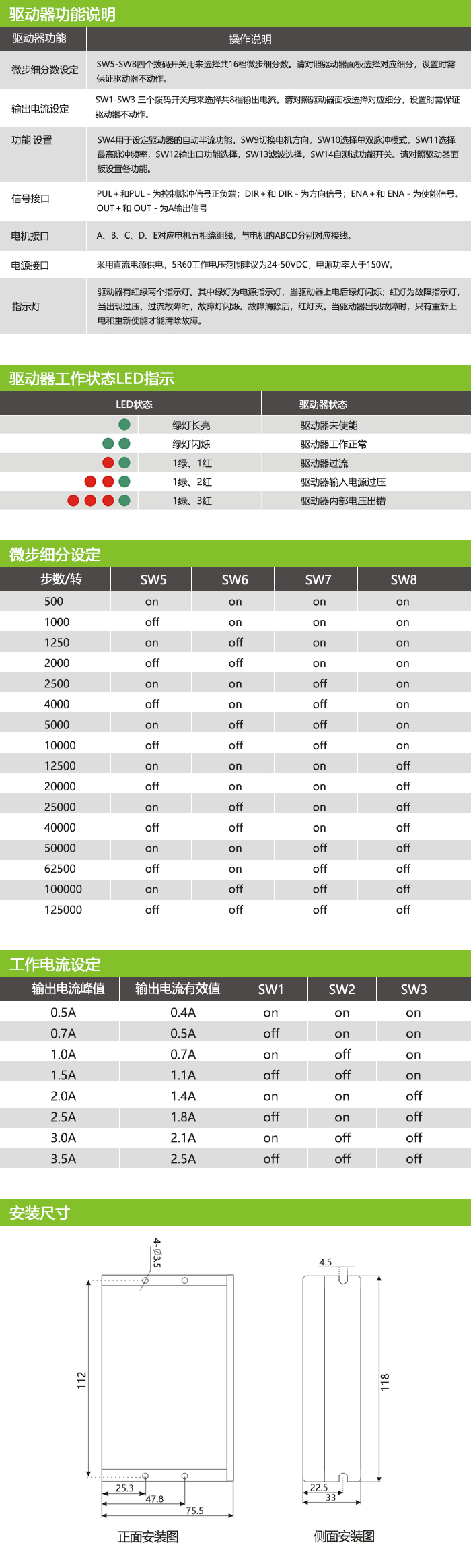 5R60数字式五相步进驱动器